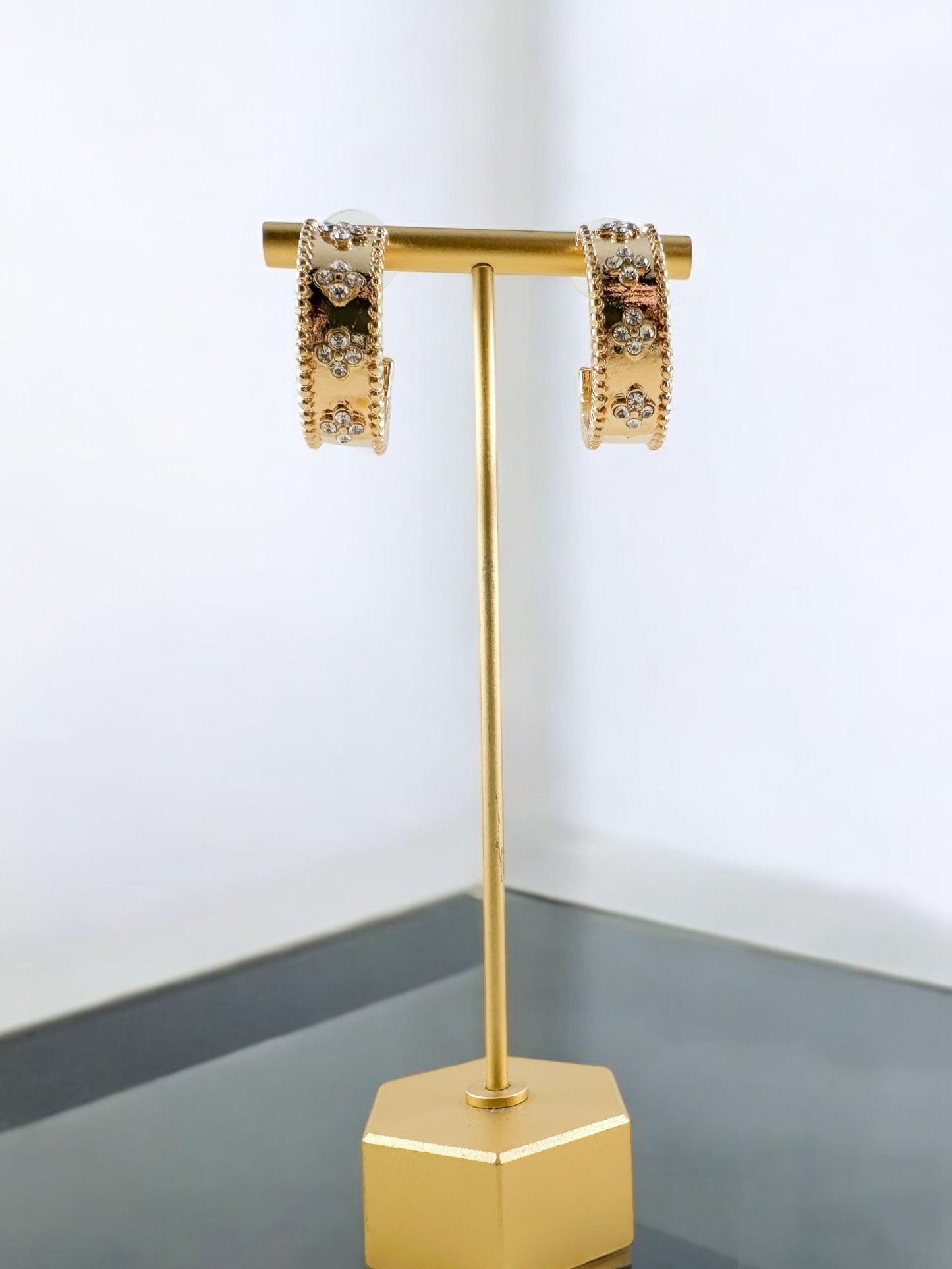 Baroque Fleur Hoops