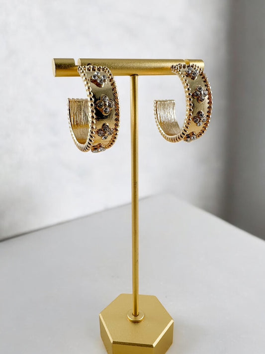 Baroque Fleur Hoops