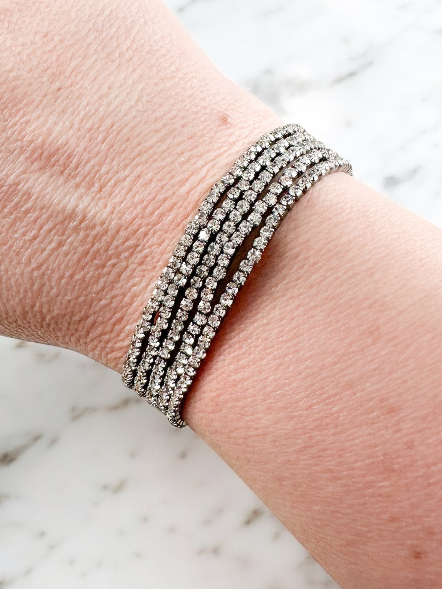 Luxe Trace Bracelet Set, Gunmetal Gray
