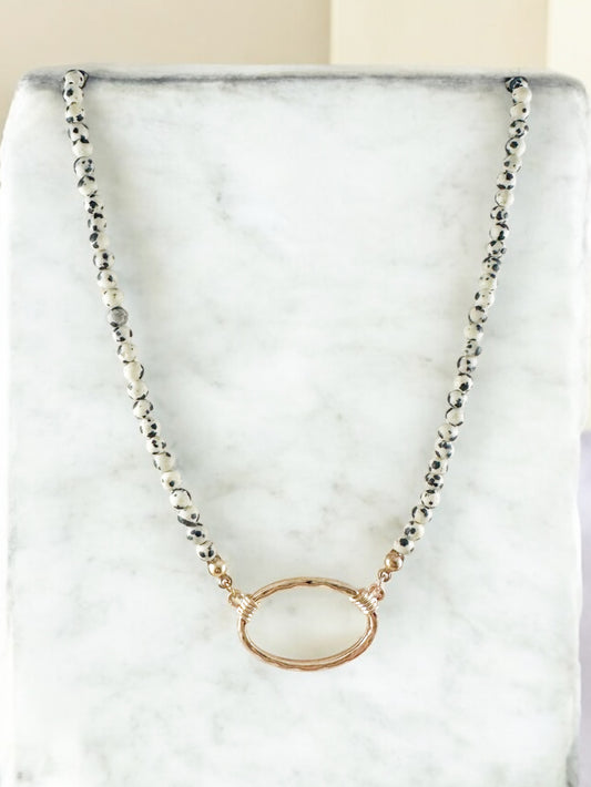 Always Important Necklace, Dalmatian Jasper