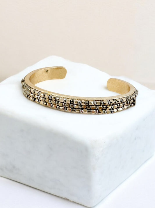 Mesa Glow Cuff Bracelet, Hematite