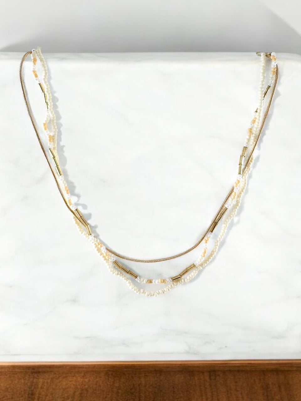 Delicate Drift Necklace, Ivory