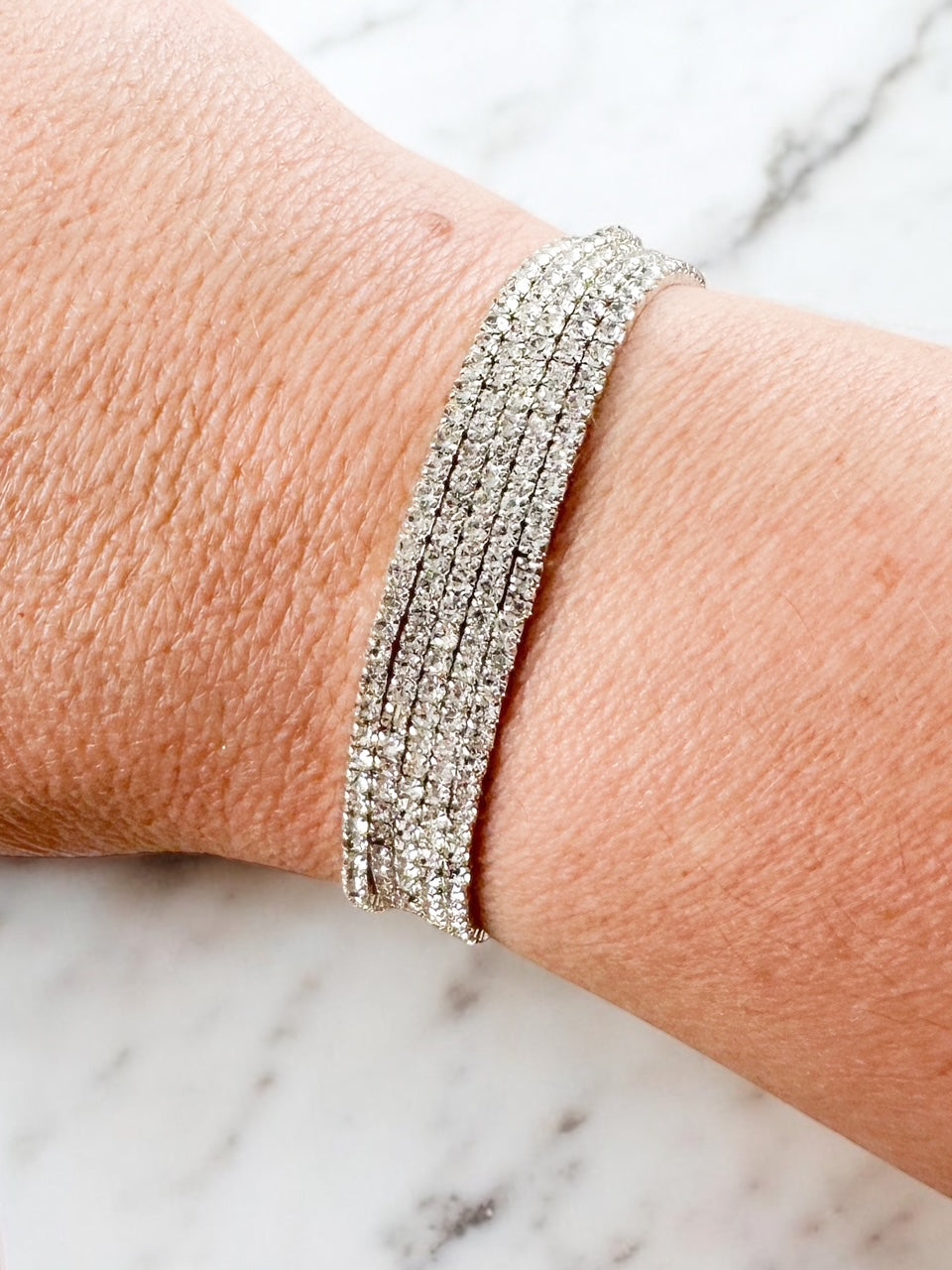 Luxe Trace Bracelet Set, Silver