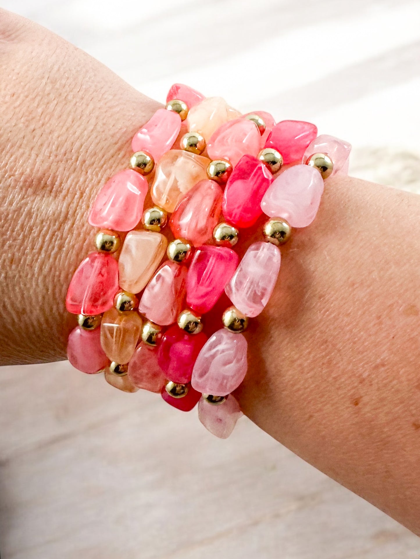 Happy Hour Bracelet Set, Pink