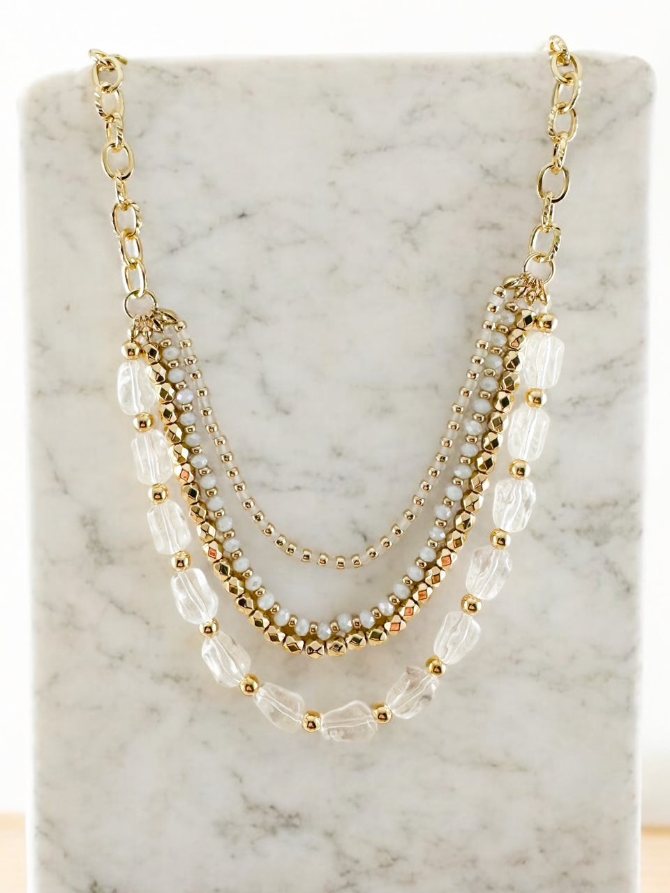 Regent Chain Necklace, Clear