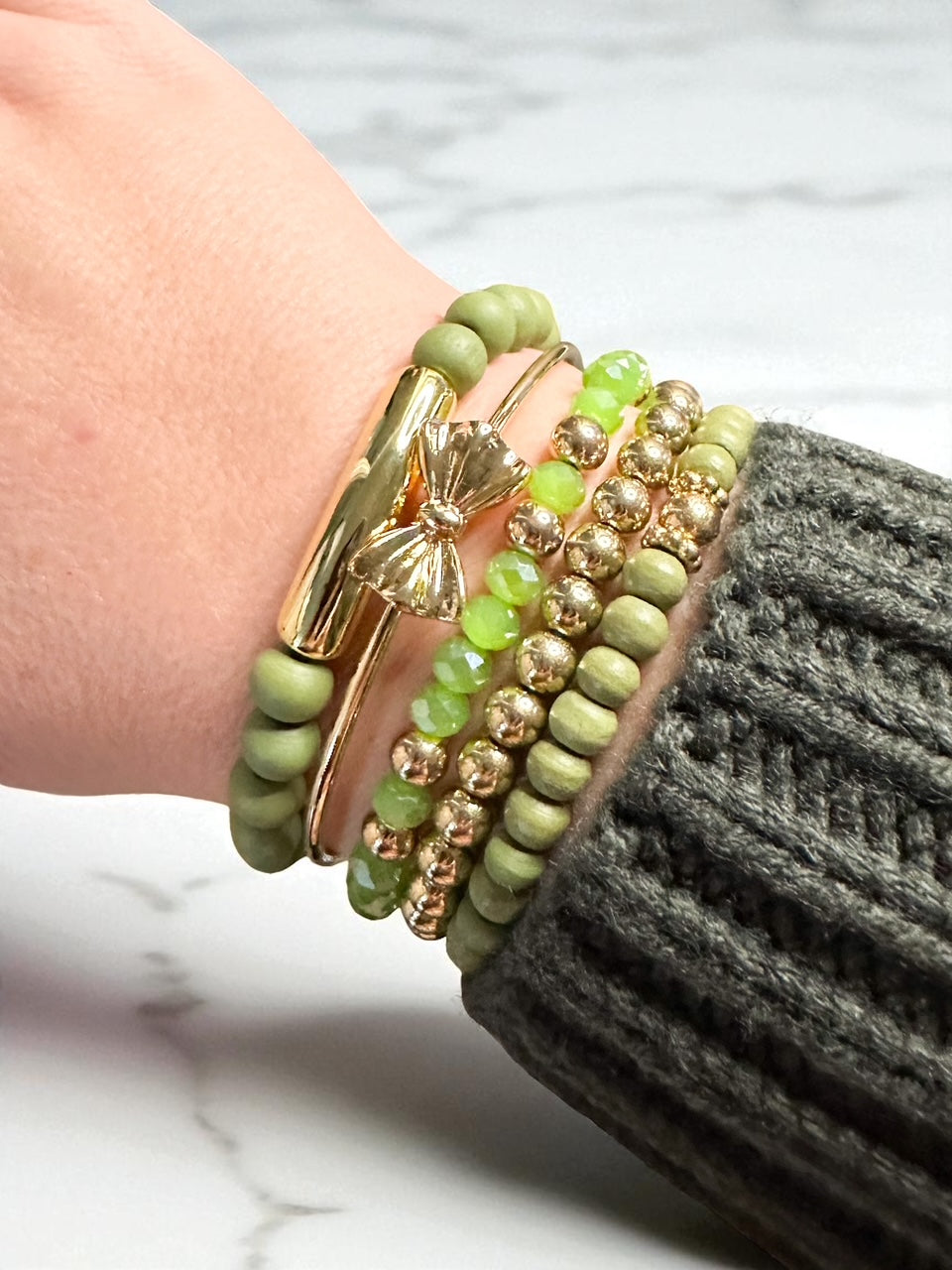 Dainty Bow Cuff Bracelet, Gold