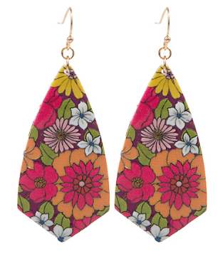 Floral Fave Earrings, Fuchsia
