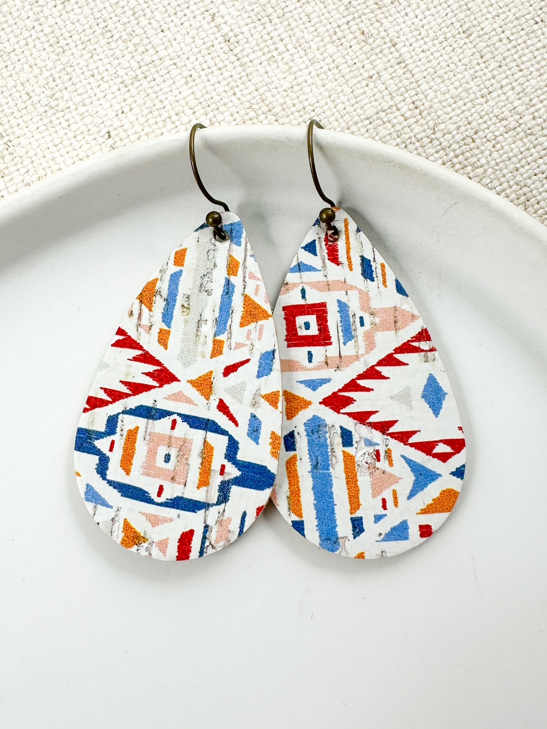 Painted Dune Earrings | Medium Oak