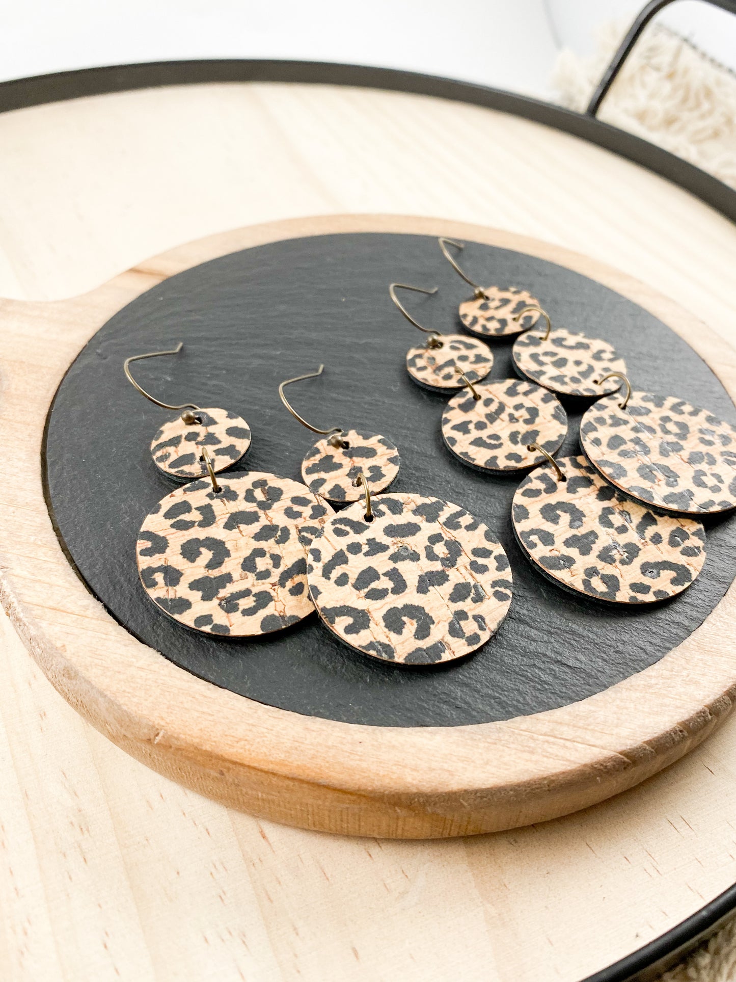 Tiered Leopard Circle Drops