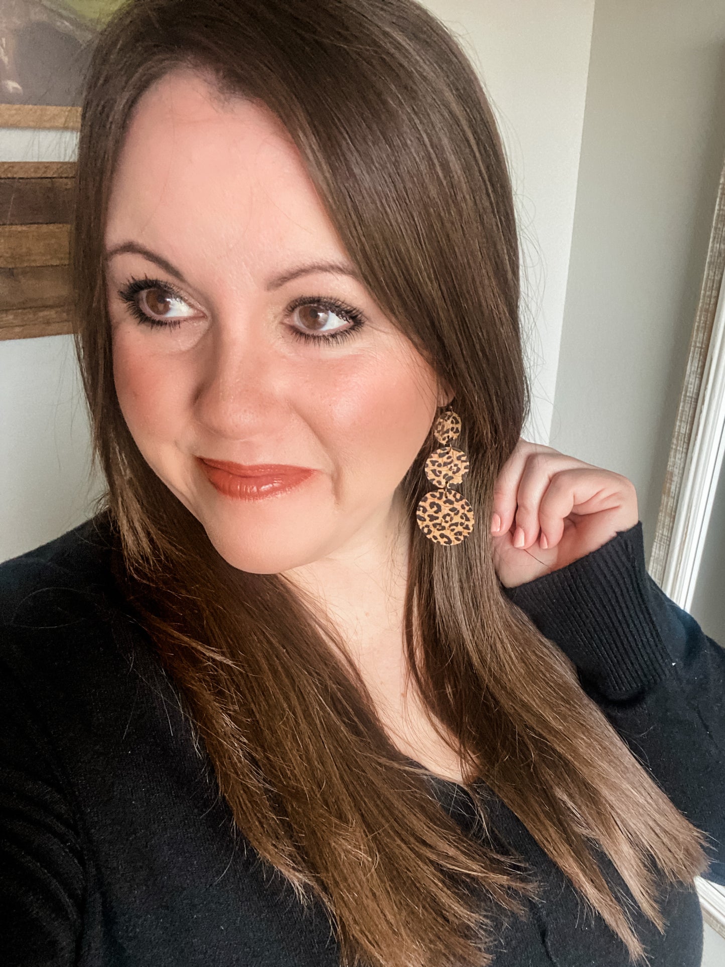 Tiered Leopard Circle Drops