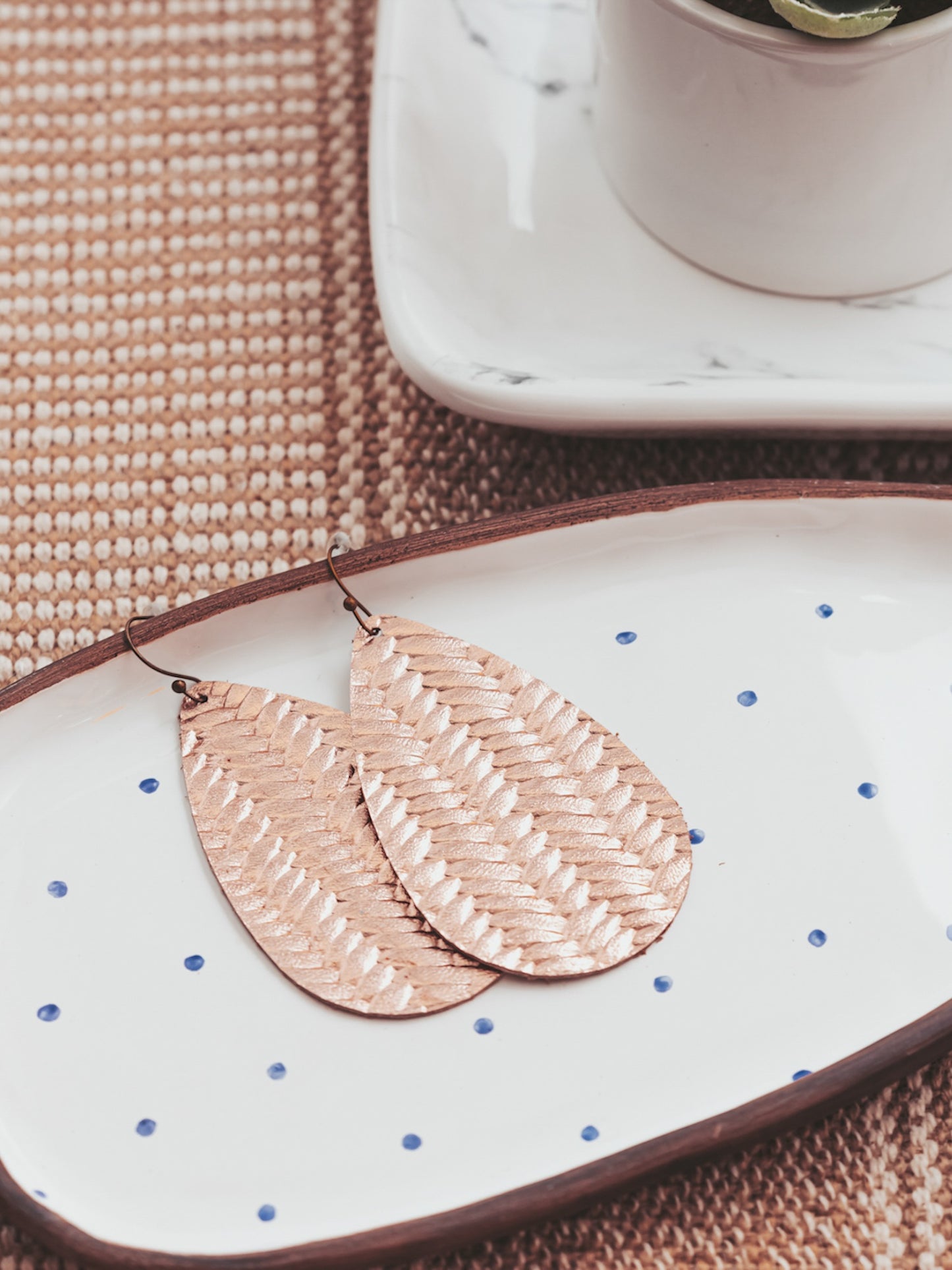 Metallic Copper Teardrops