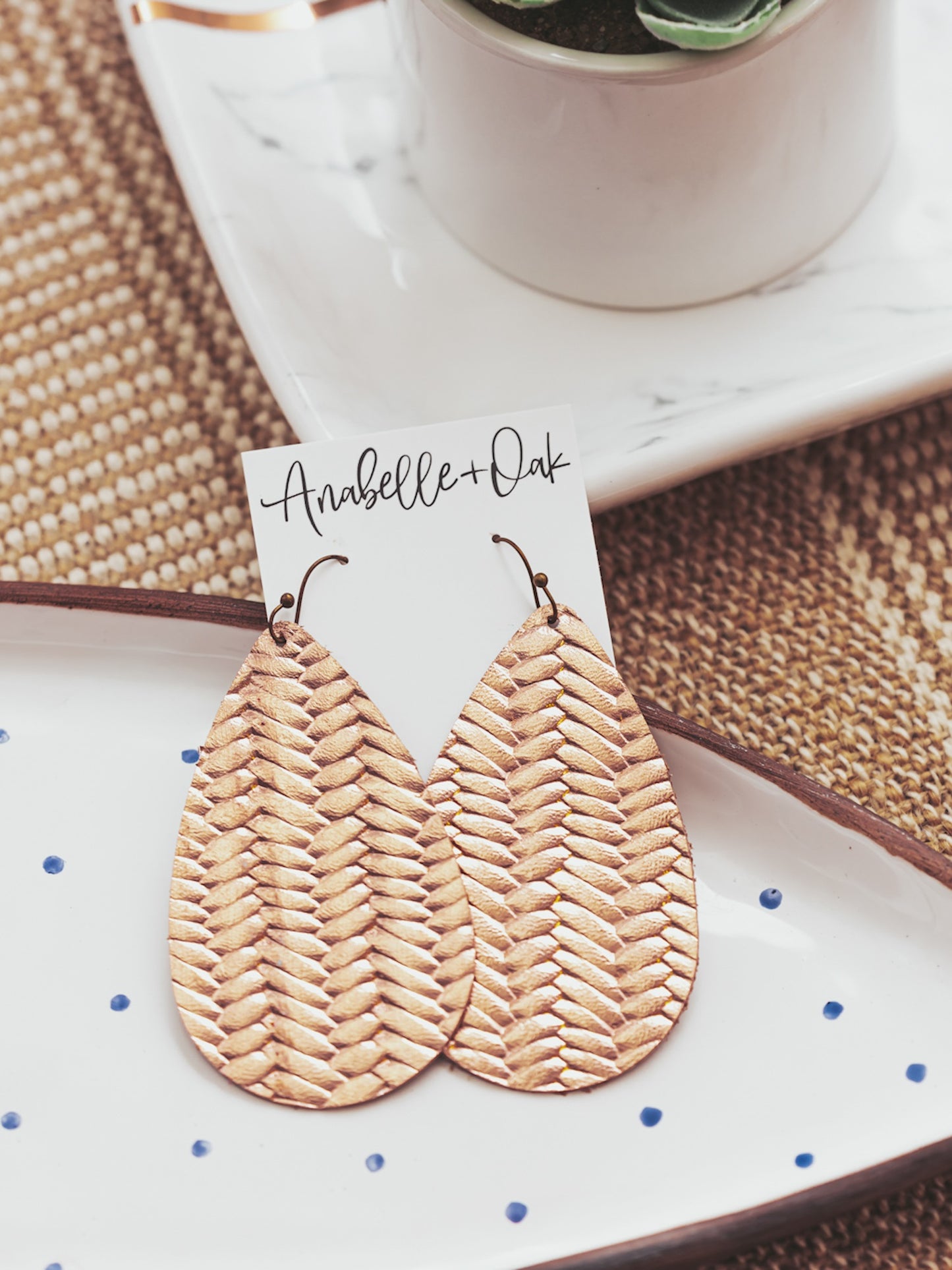 Metallic Copper Teardrops