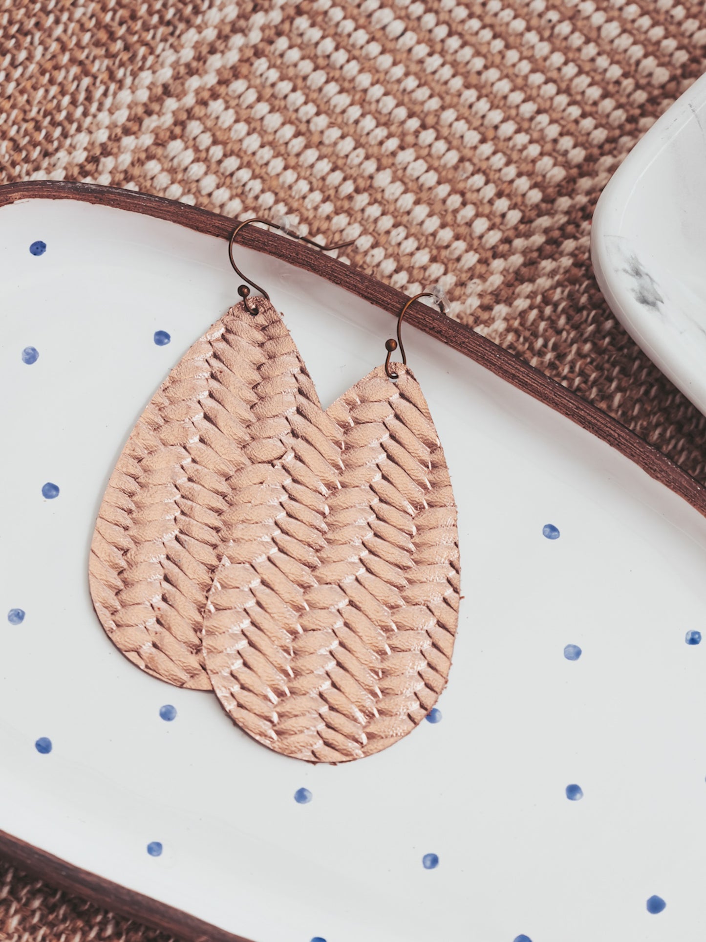 Metallic Copper Teardrops