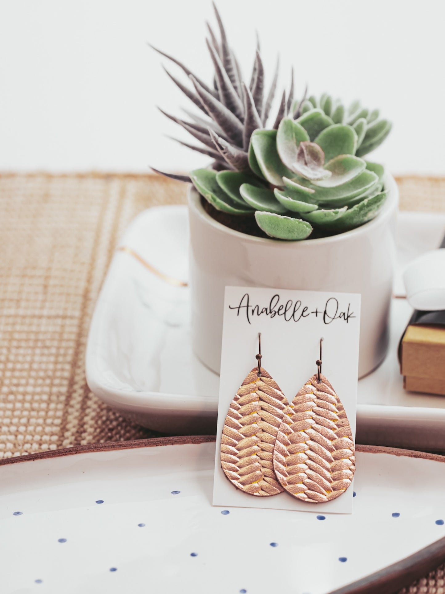 Metallic Copper Teardrops