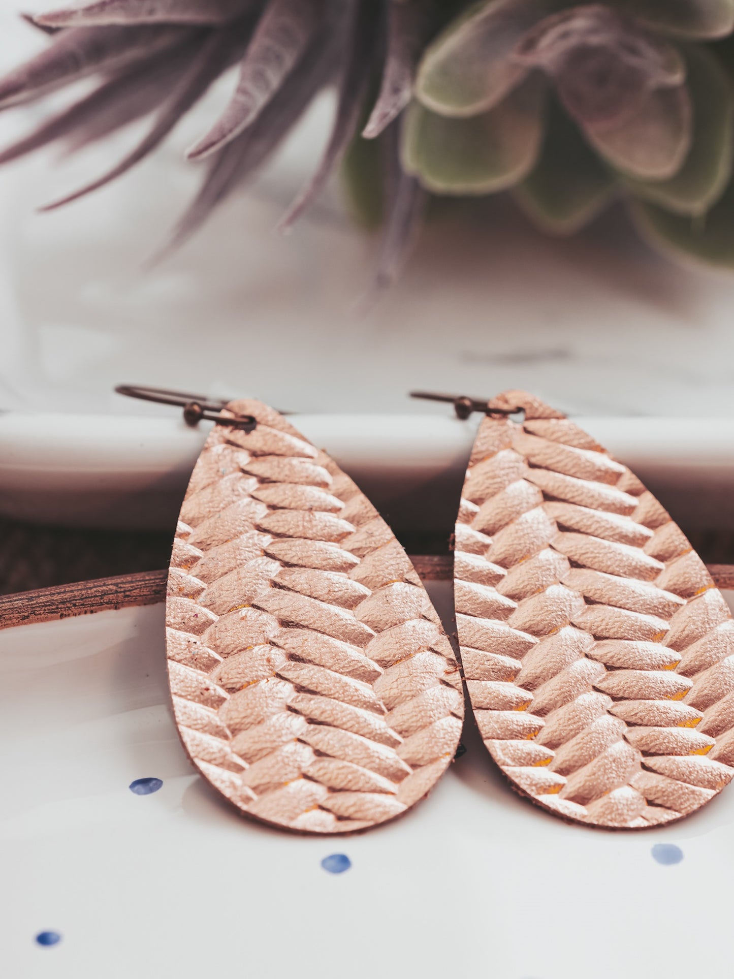 Metallic Copper Teardrops