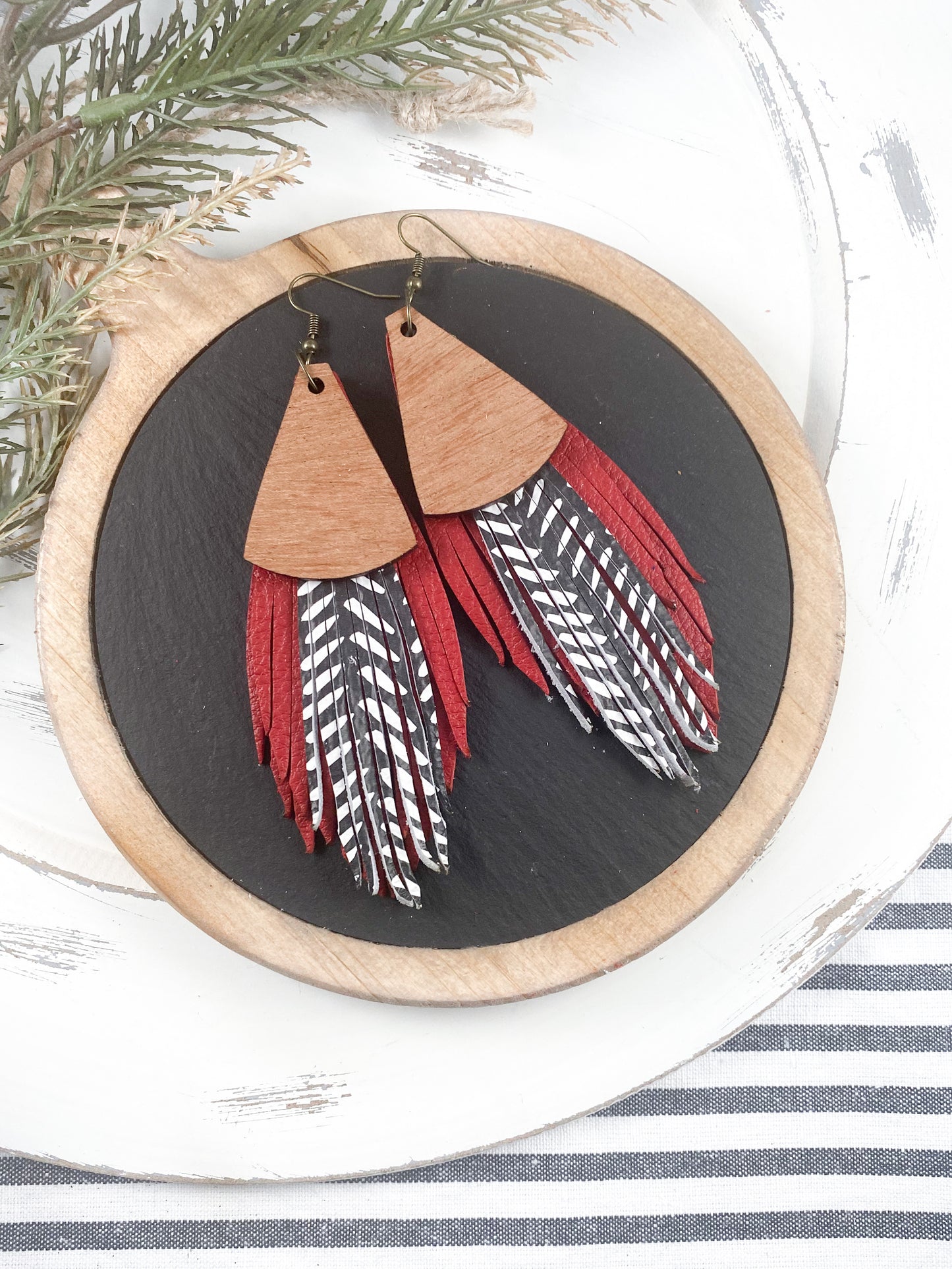 Red Boho Fringe