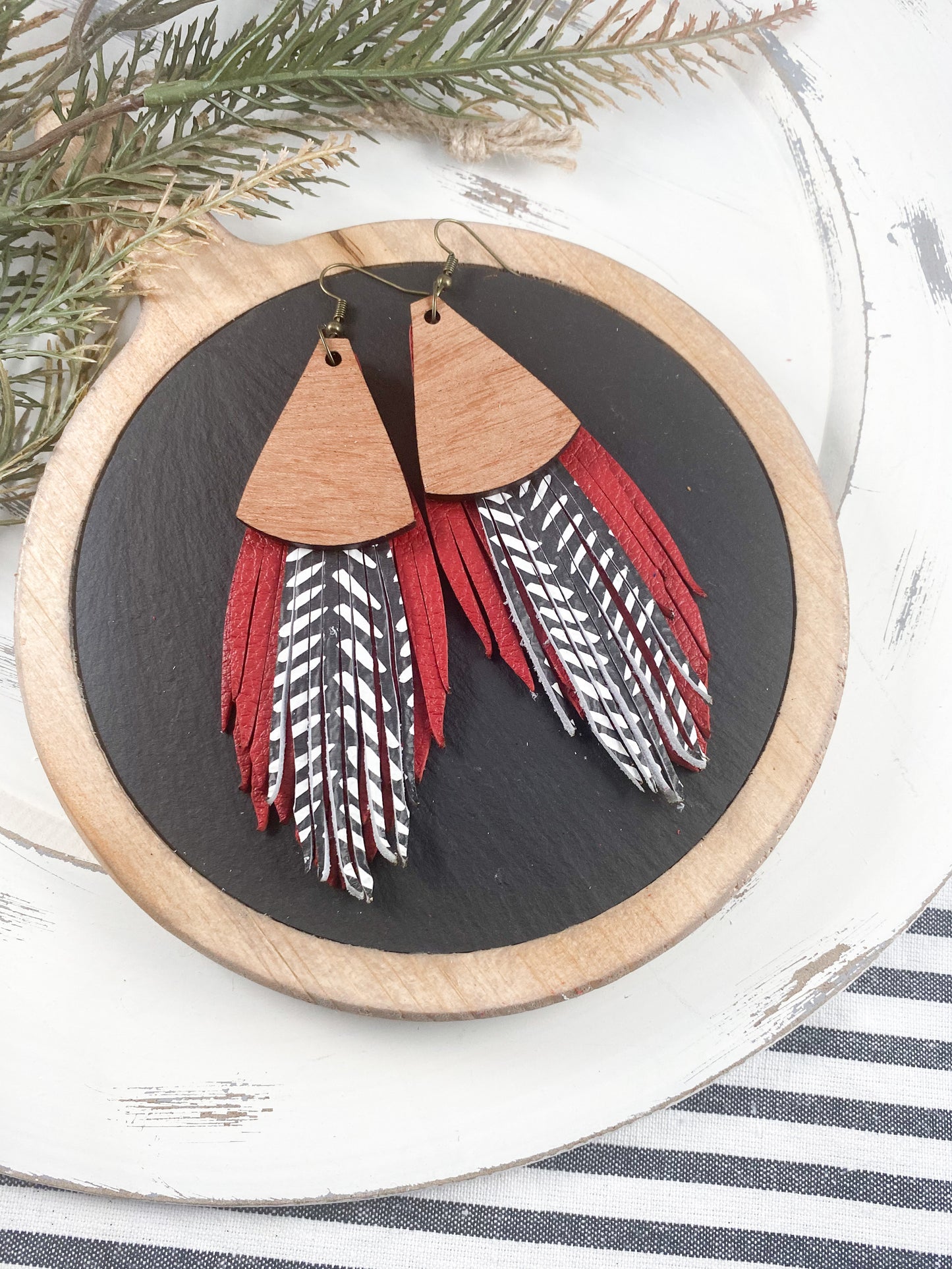 Red Boho Fringe