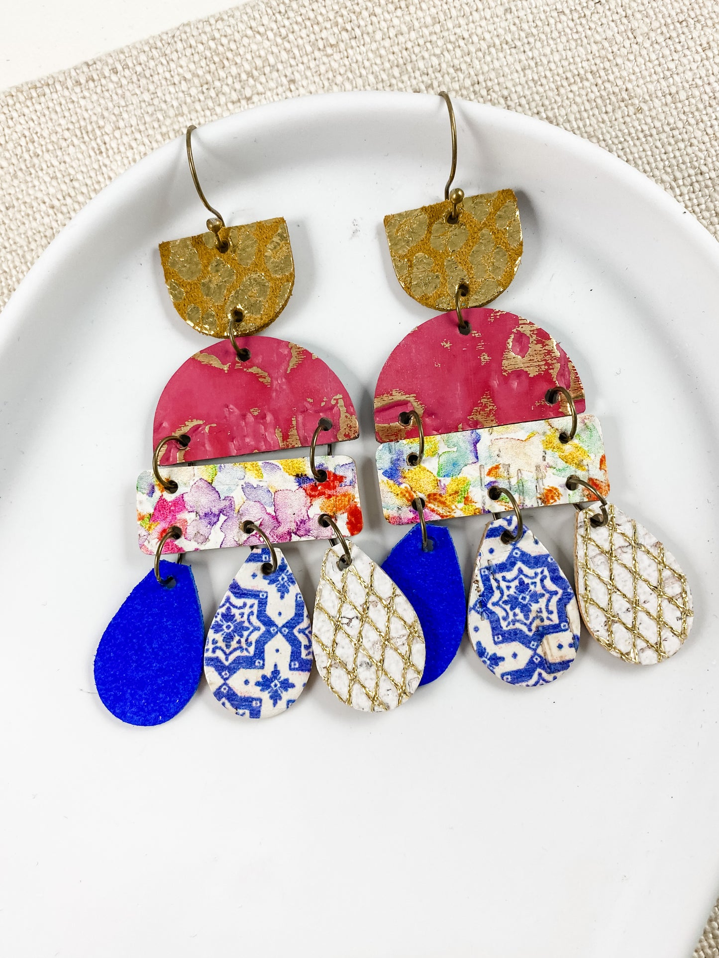 Hot Pink & Royal Blue Chandeliers