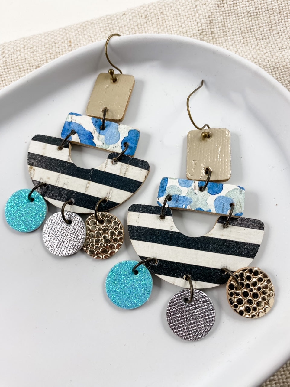 Blue & Mixed Metal Chandeliers