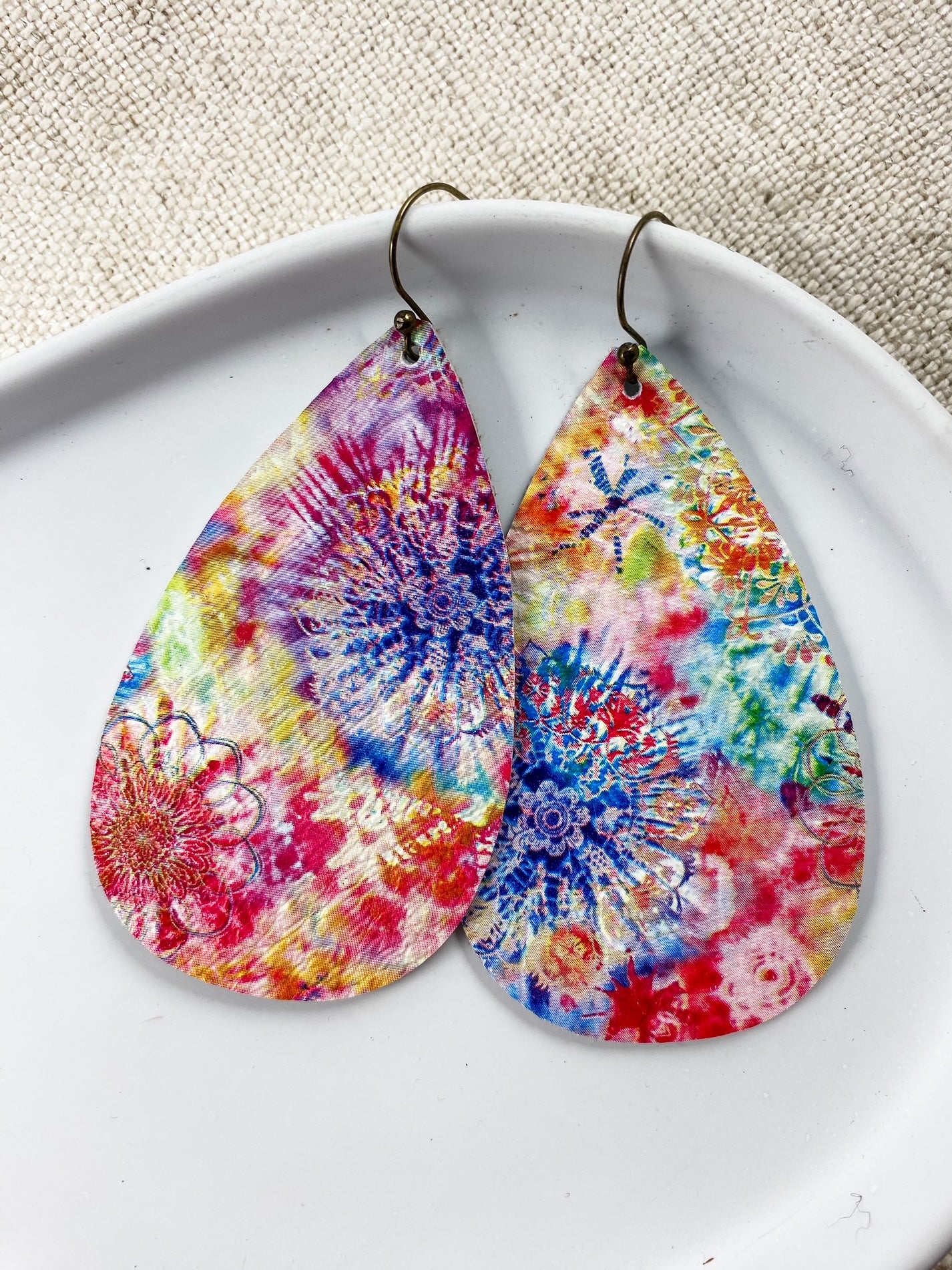 Tie Dye Teardrops--Large