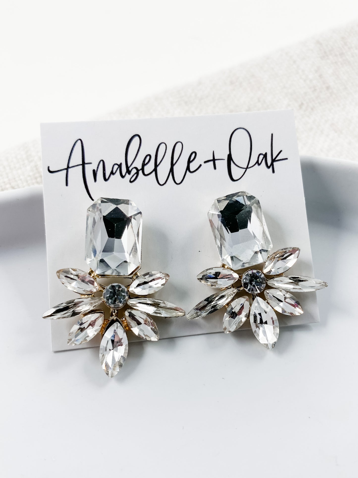 Dusk Bloom Earrings, Ice