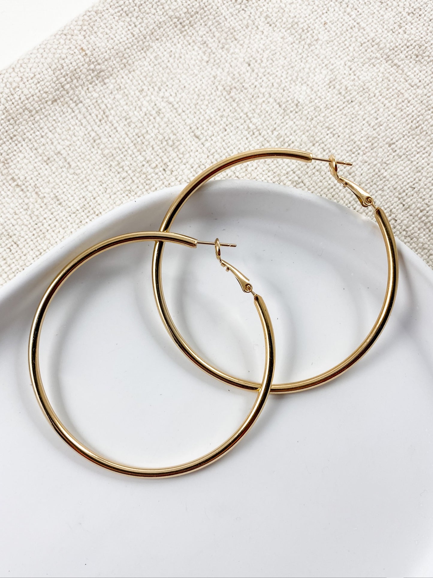 Gold Hoops--2.25"