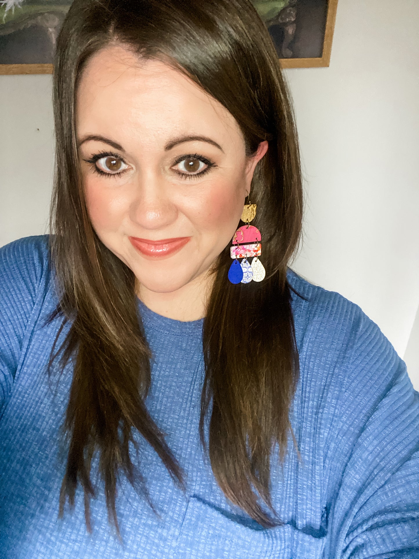 Hot Pink & Royal Blue Chandeliers