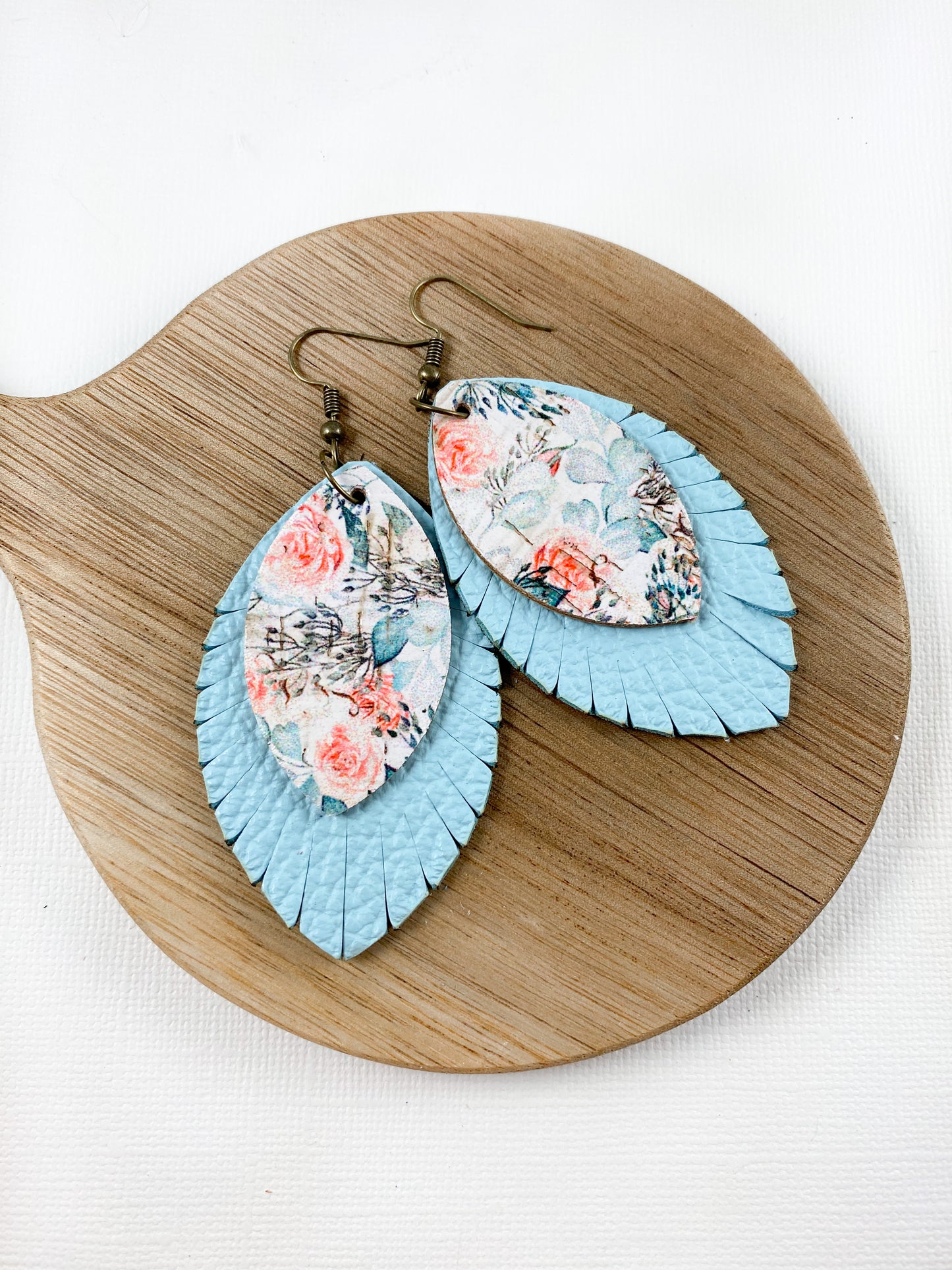 Floral Stacked Feather