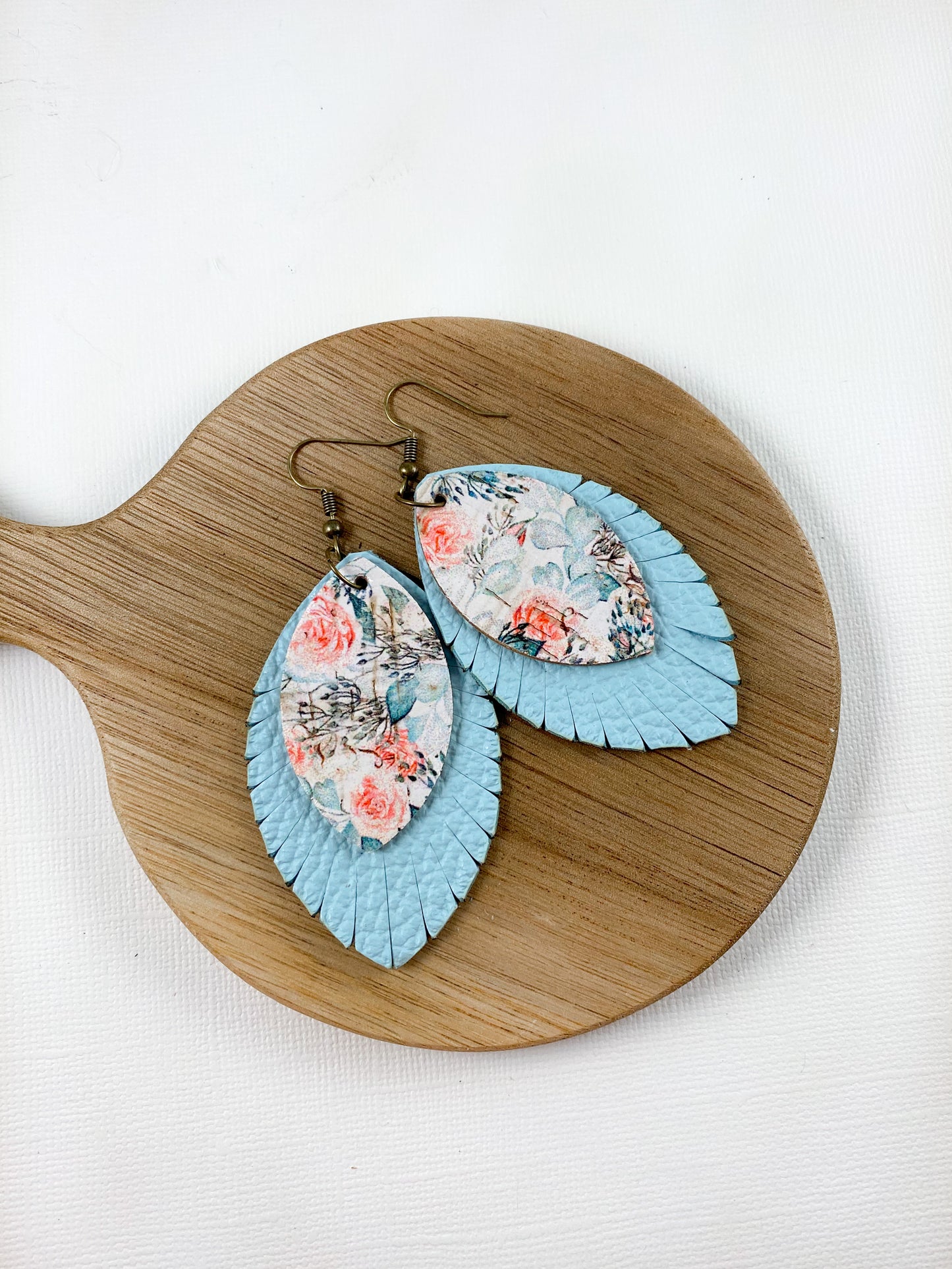 Floral Stacked Feather