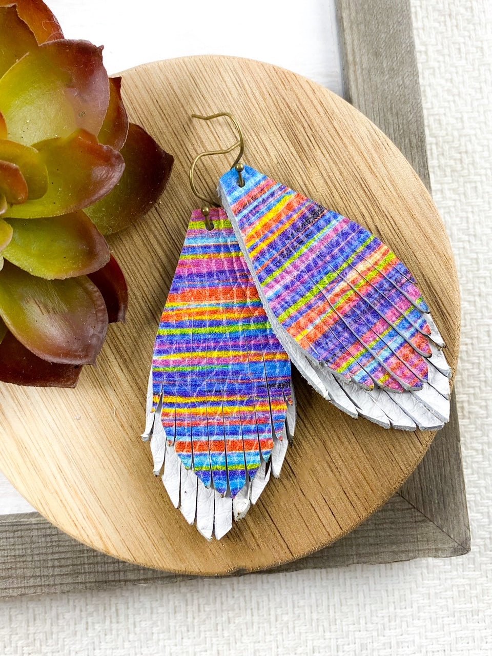 Sunset Fringe Feathers