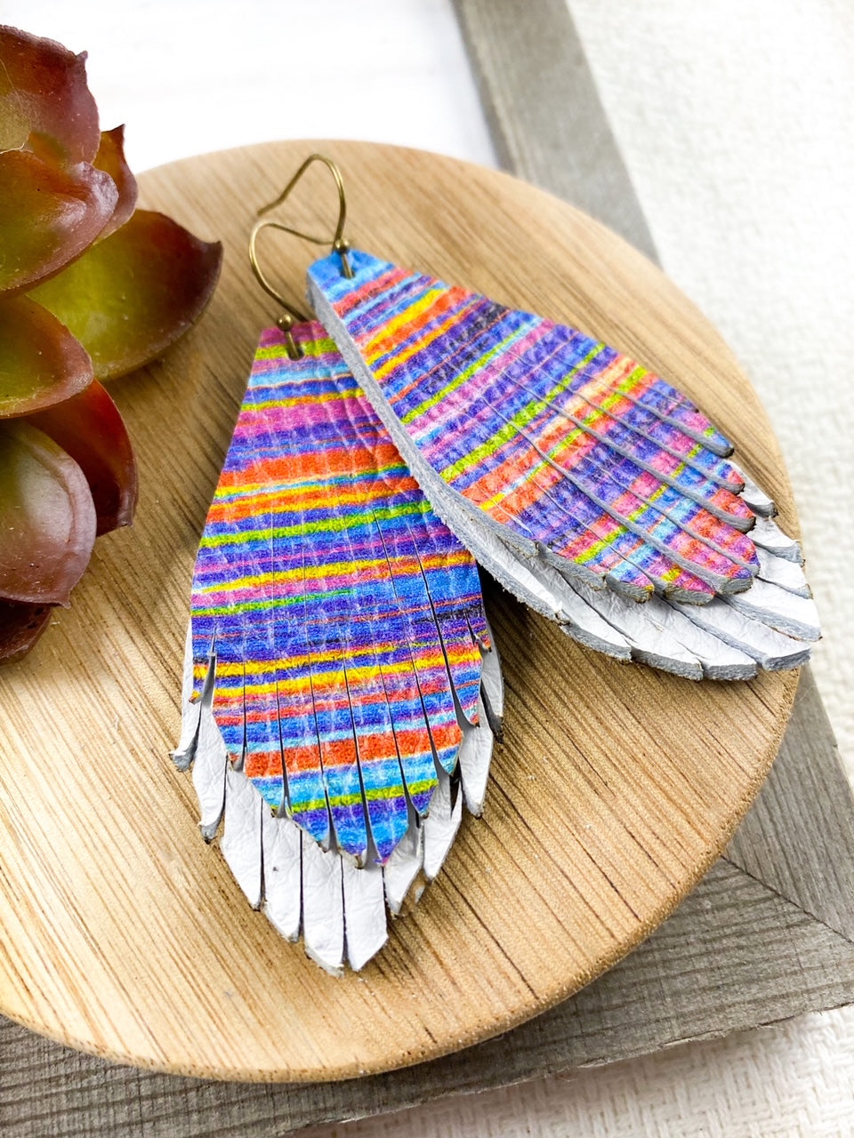 Sunset Fringe Feathers