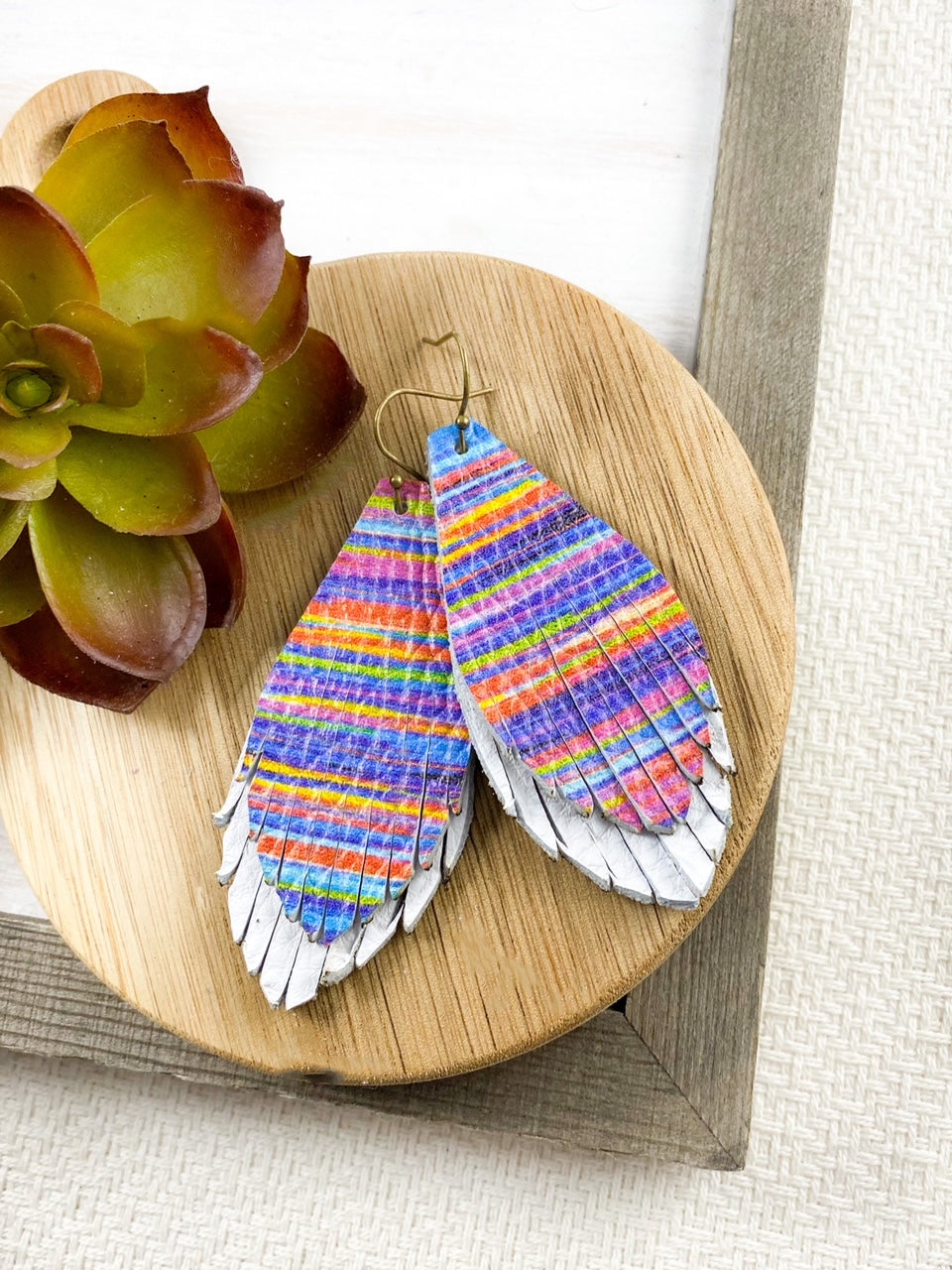 Sunset Fringe Feathers