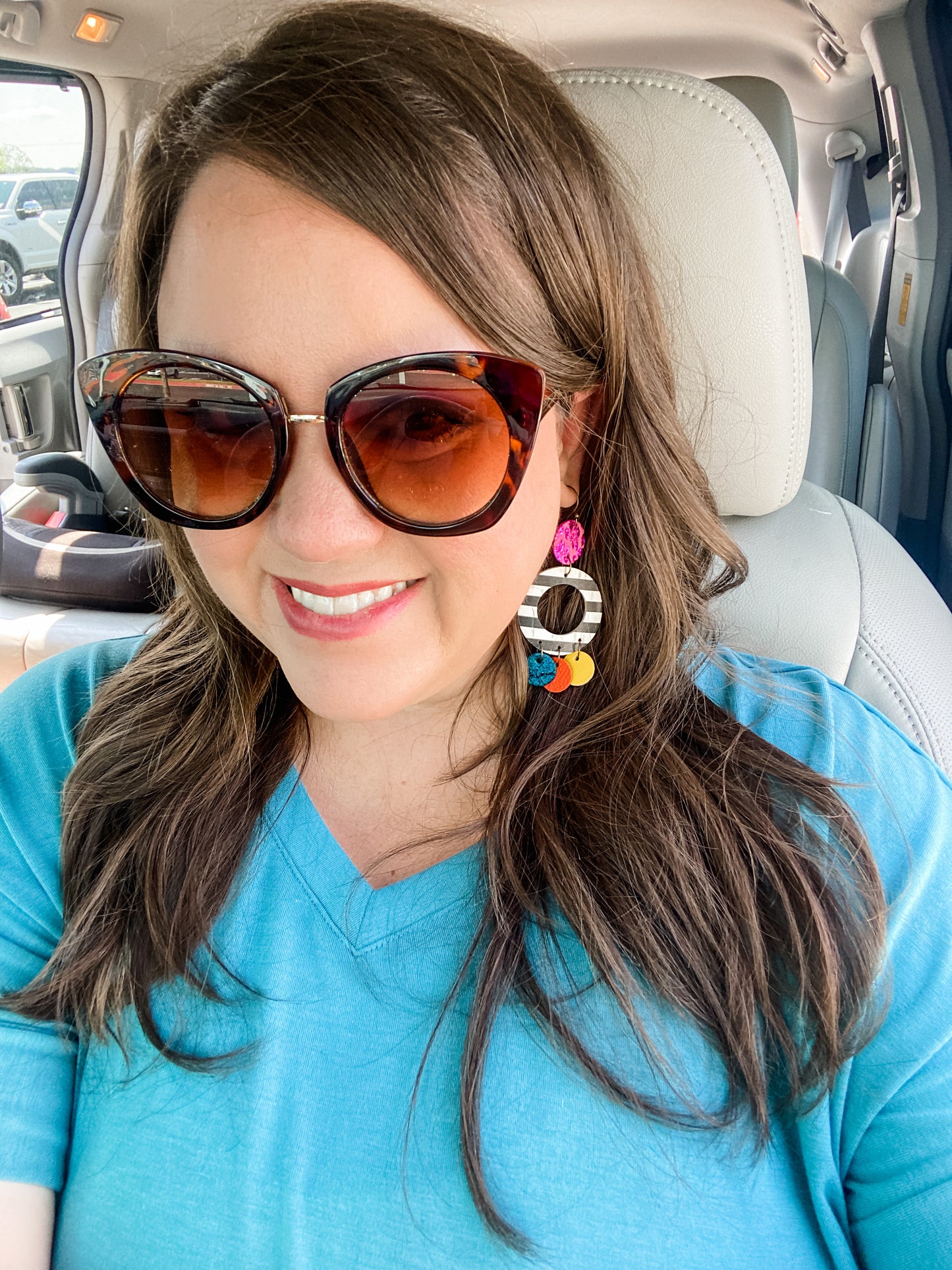 Striped Circle Chandeliers