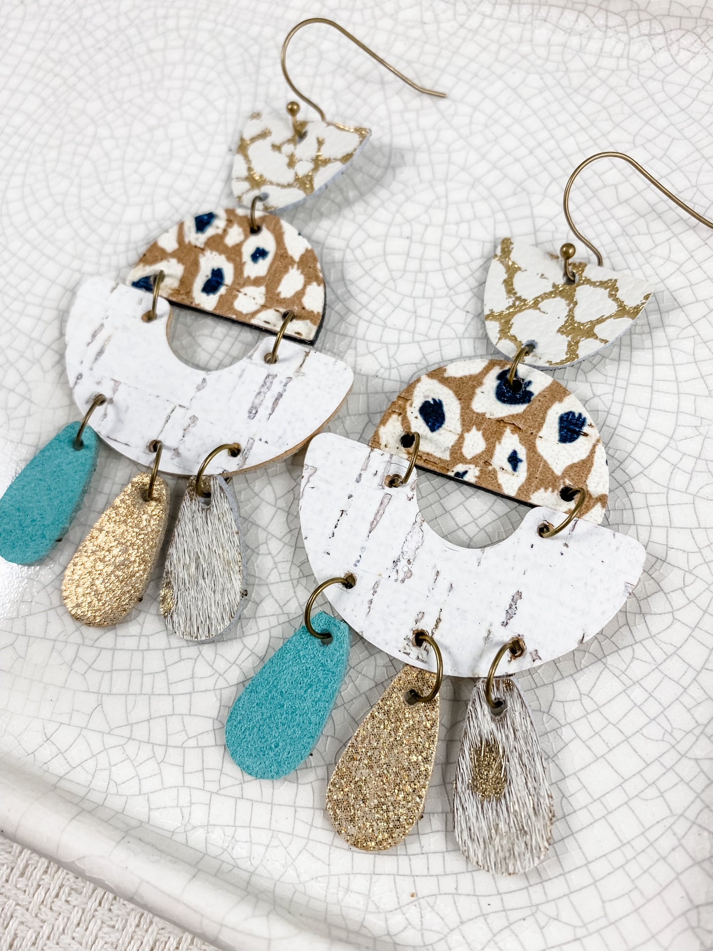 White & Turquoise Chandeliers