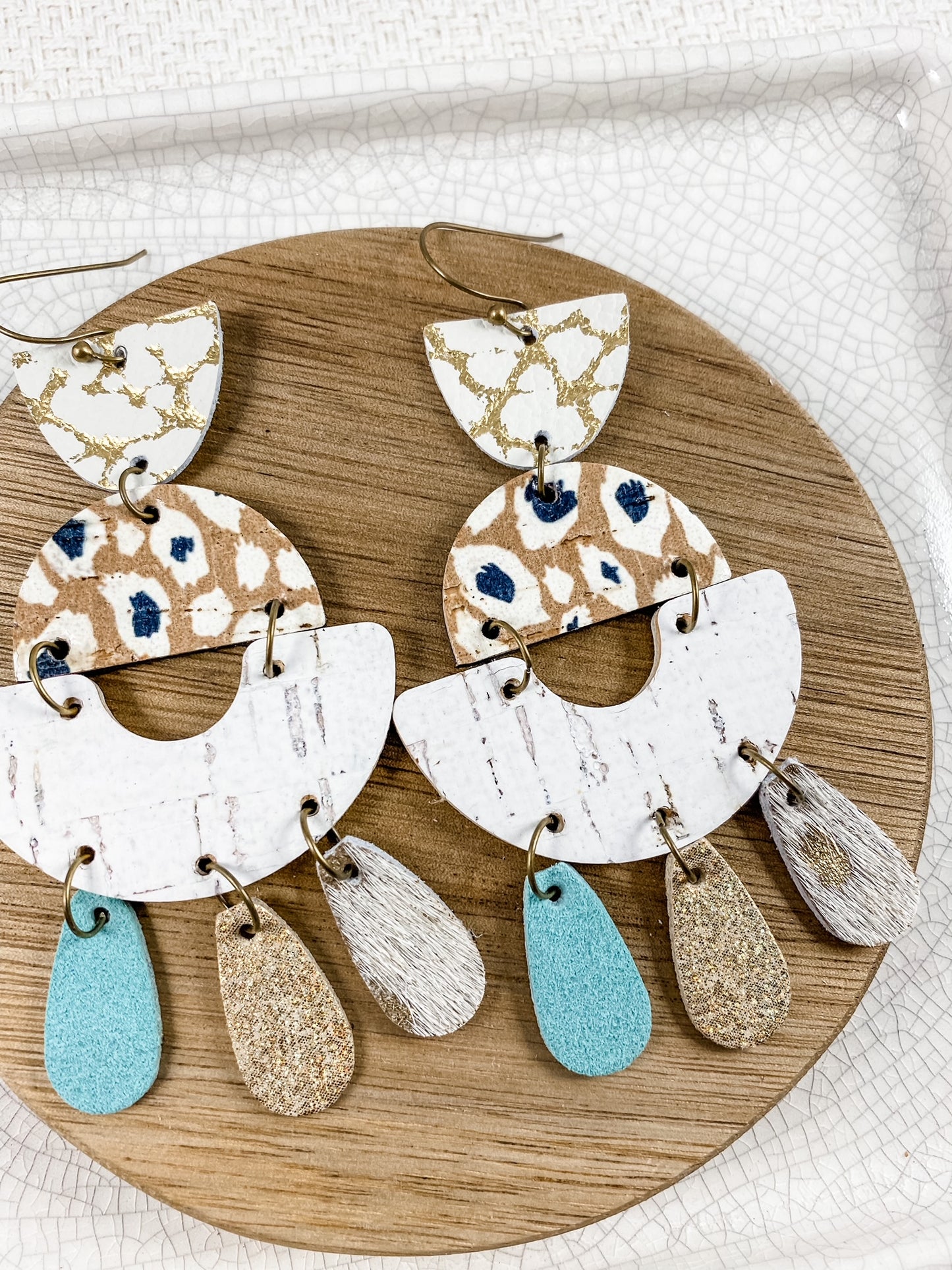 White & Turquoise Chandeliers