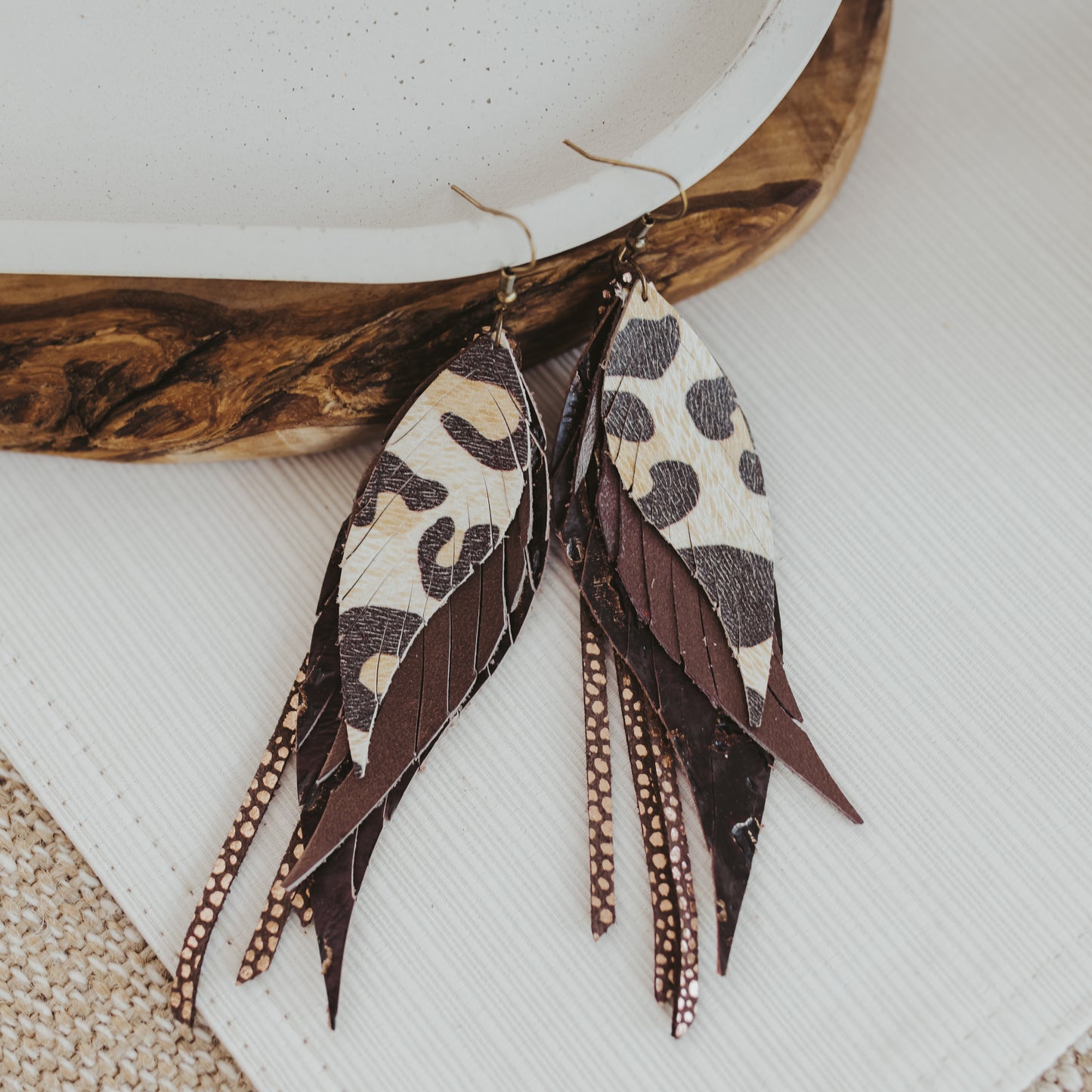 Bronze Leopard Angel Wings