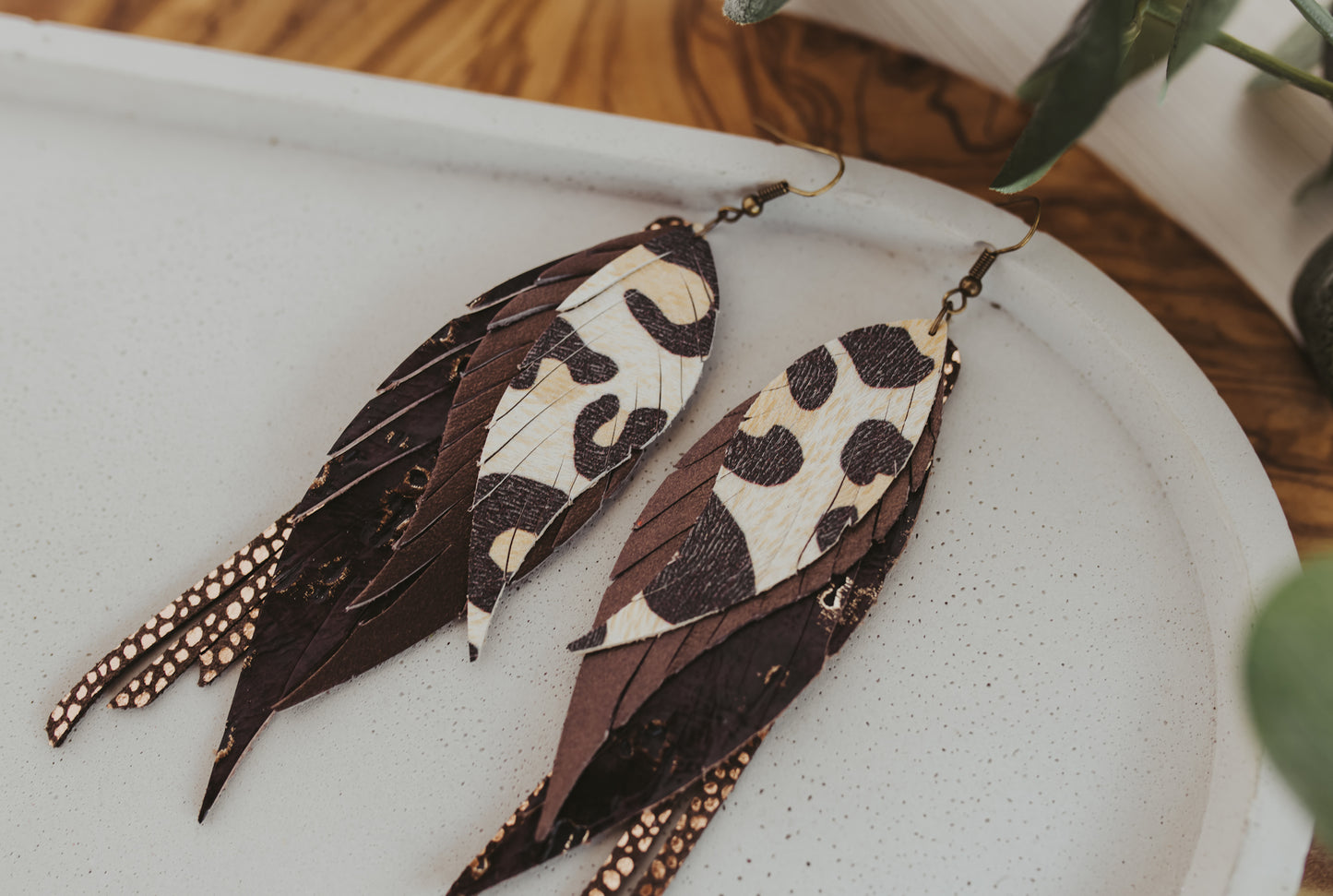 Bronze Leopard Angel Wings