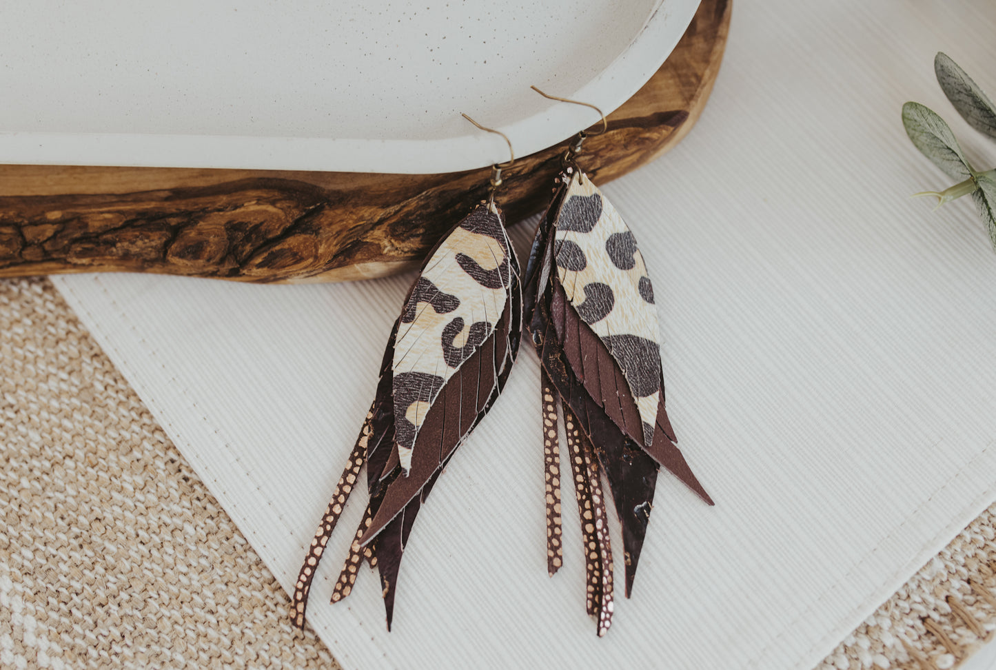 Bronze Leopard Angel Wings