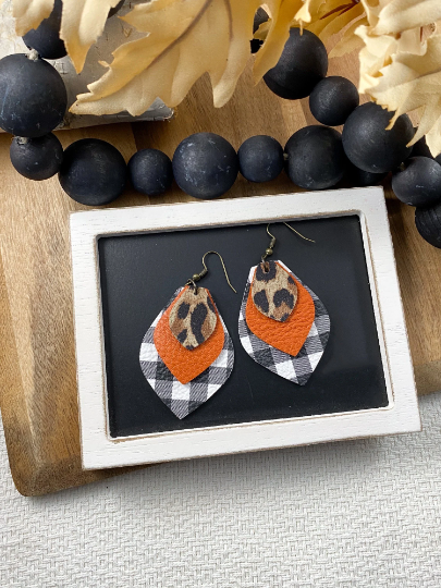 Fall Plaid & Leopard Drops