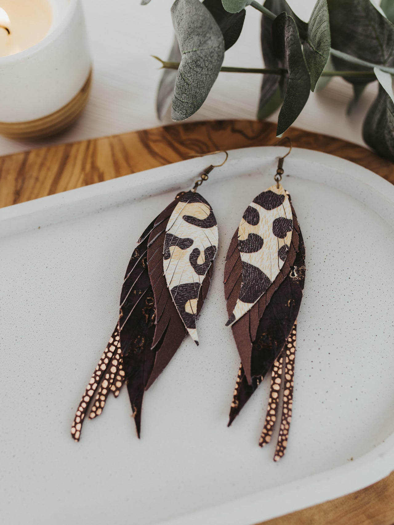 Bronze Leopard Angel Wings