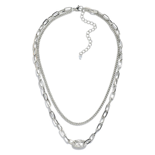 Silver Stacked Necklace