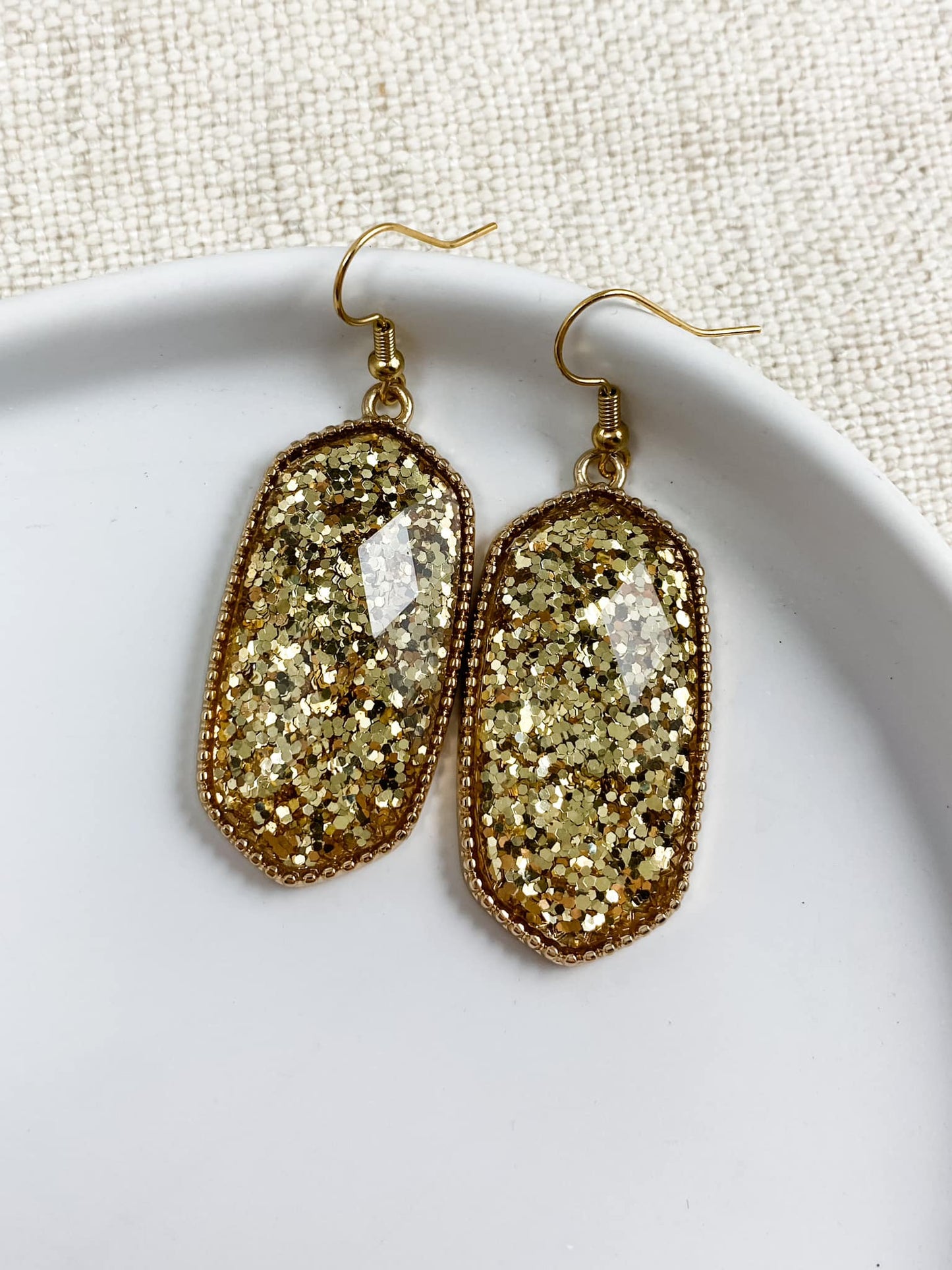 Gold Glitter Geodrops