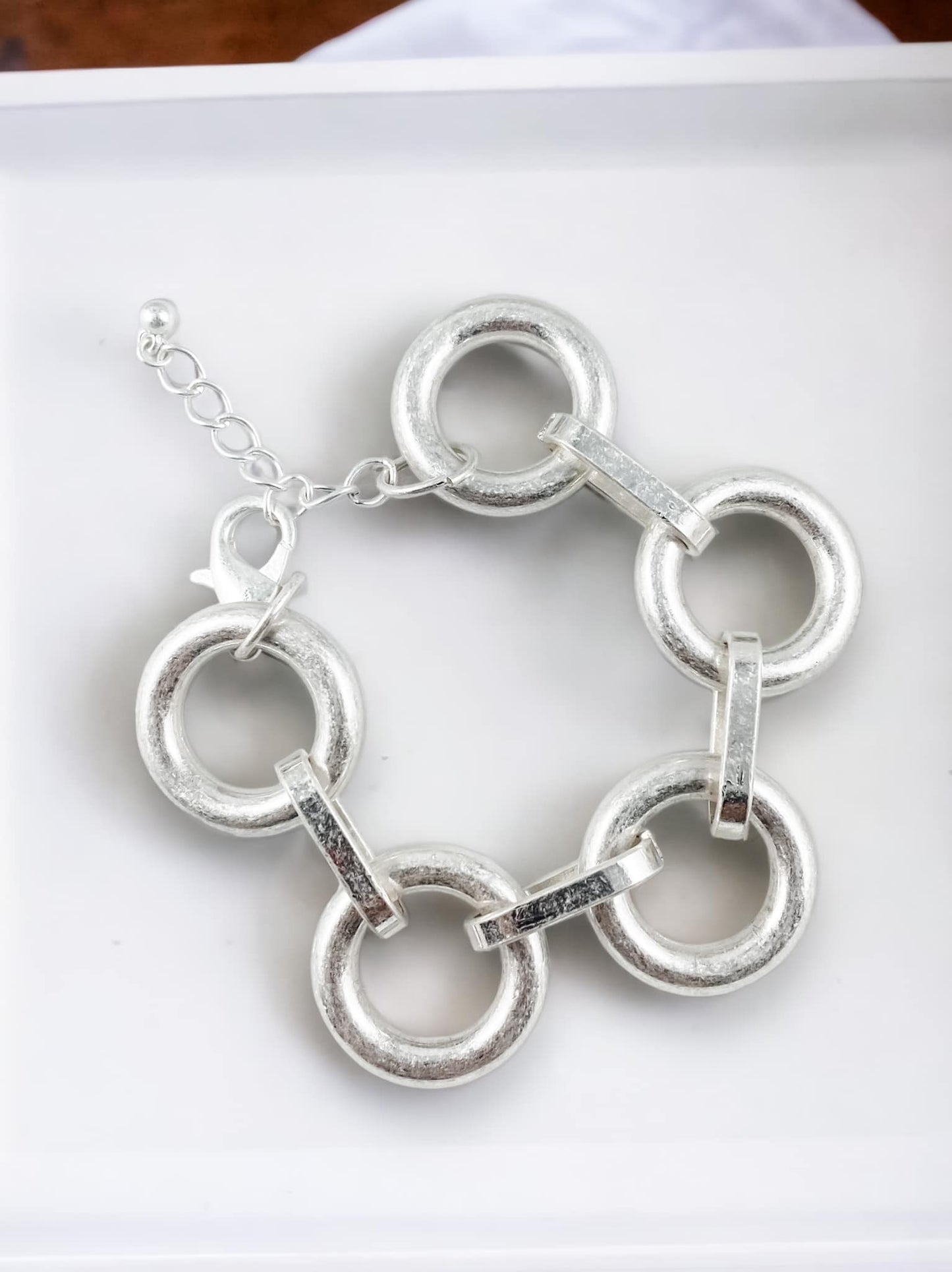 One Step Forward Bracelet, Silver