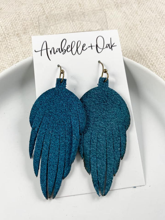 Dark Teal Feathers