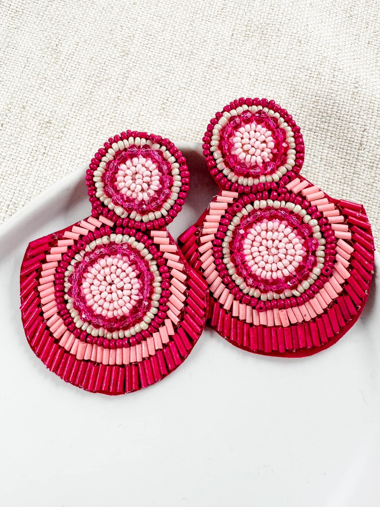 Head Turning Earrings, Pink