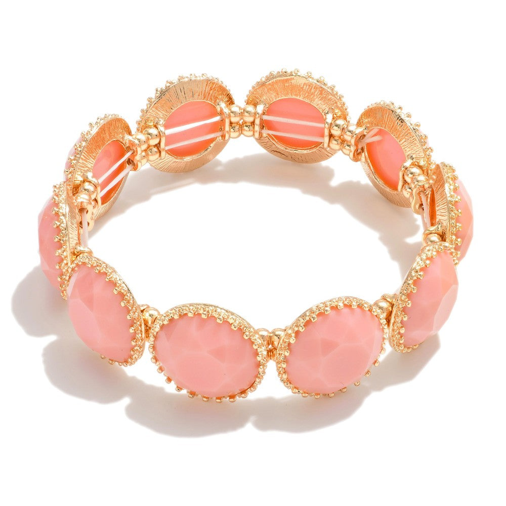 Golden Blossom Bracelet, Blush