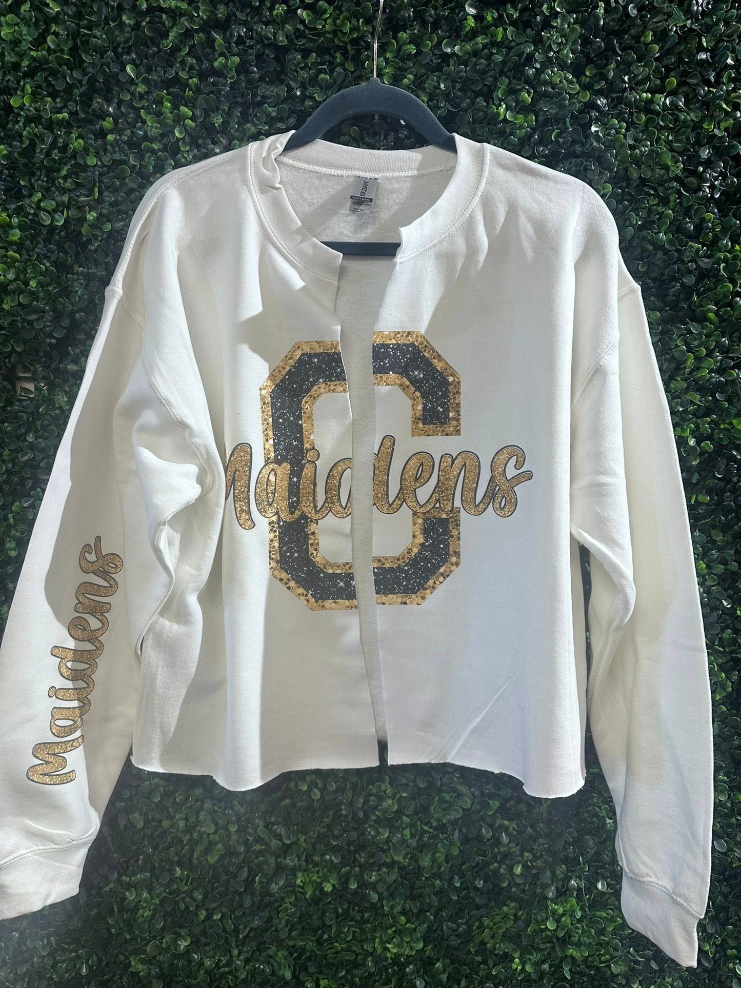 Sideline Split Sweatshirt Cardigan--PREORDER, CUSTOMIZEABLE