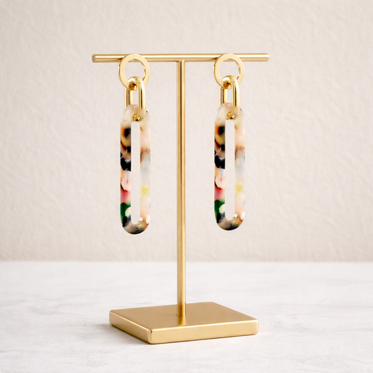 The Contour Drop Earrings, Multi