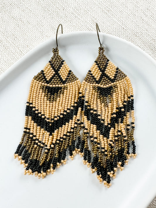 Cozy For Keeps Earrings, Tan