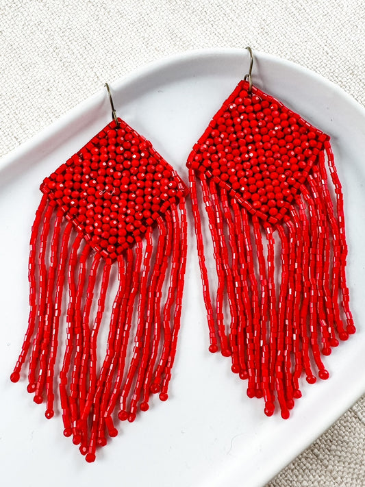 Along For the Ride Earrings, Red